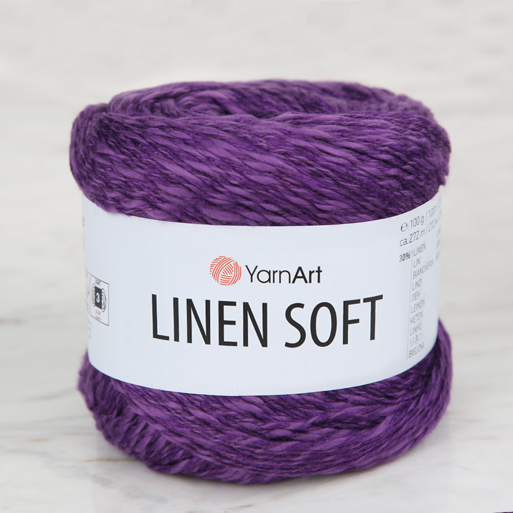 YarnArt Linen Soft Mor El Örgü İpi - 7324